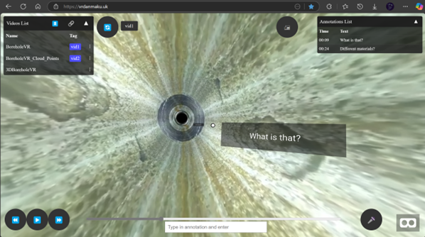 Web-based VR Borehole Visualization